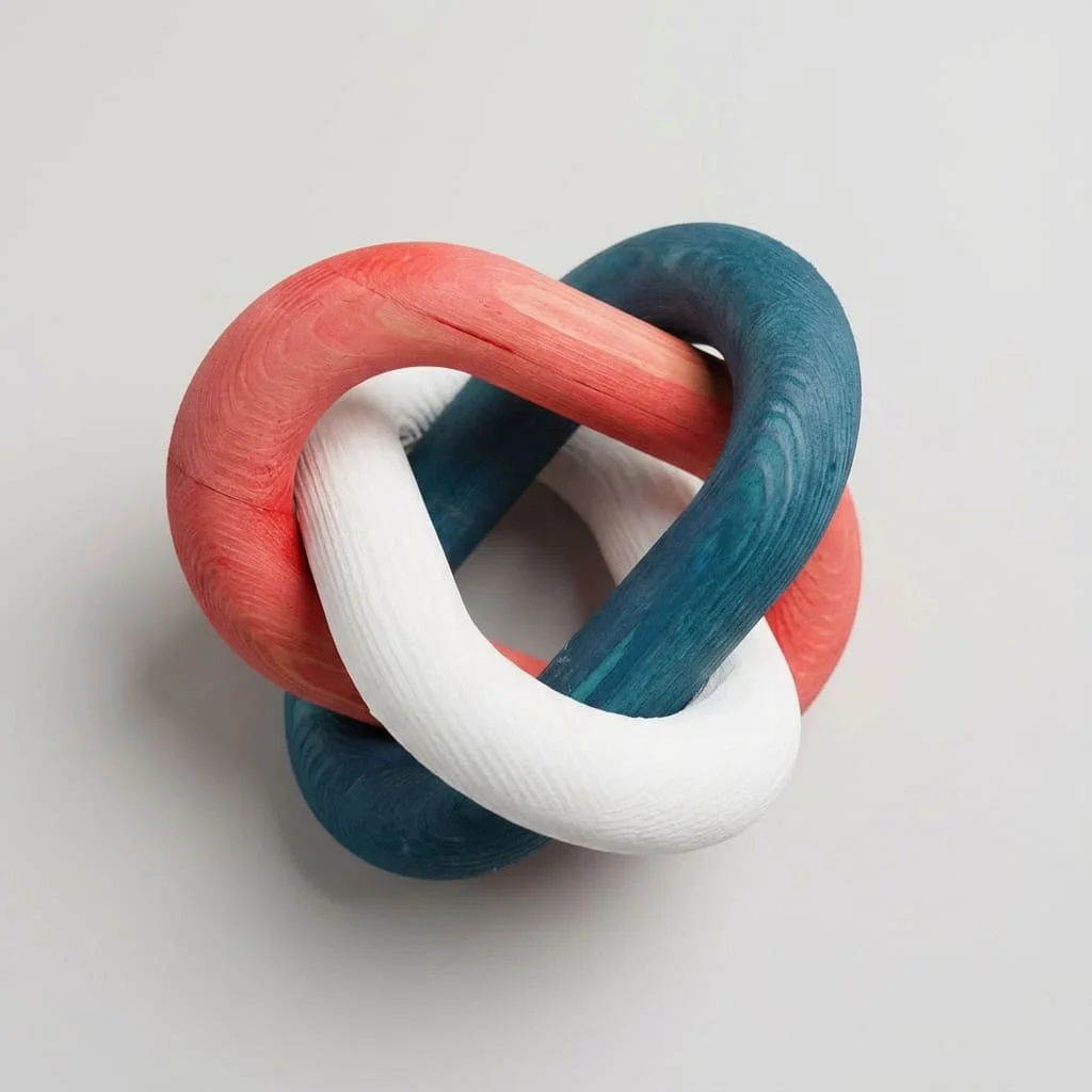 Custom Wooden Interlocking Knot Ornament for Home Decor