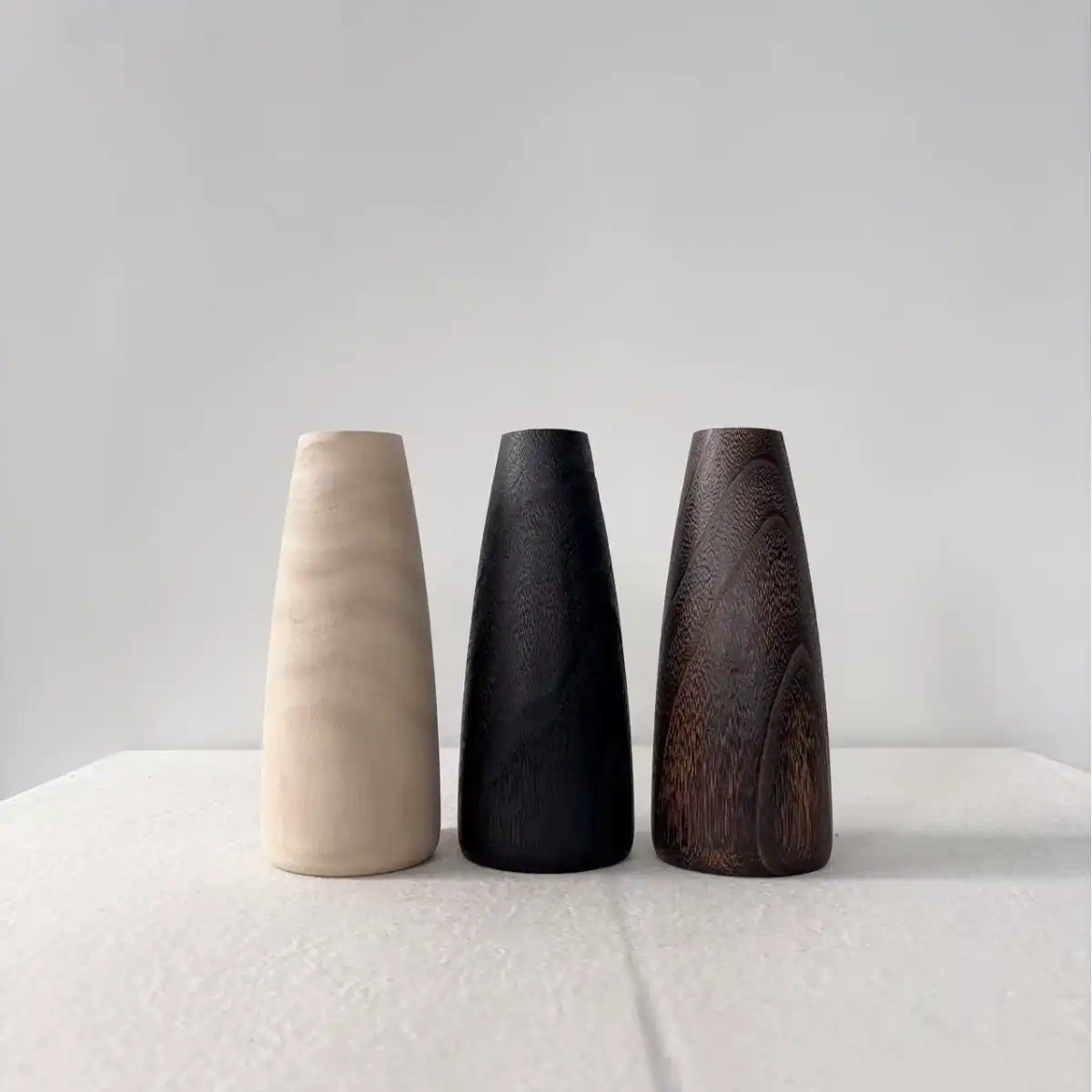 Minimalist Solid Wood Vase – Home Decor Flower Holder Craft for Desktop & Display 2