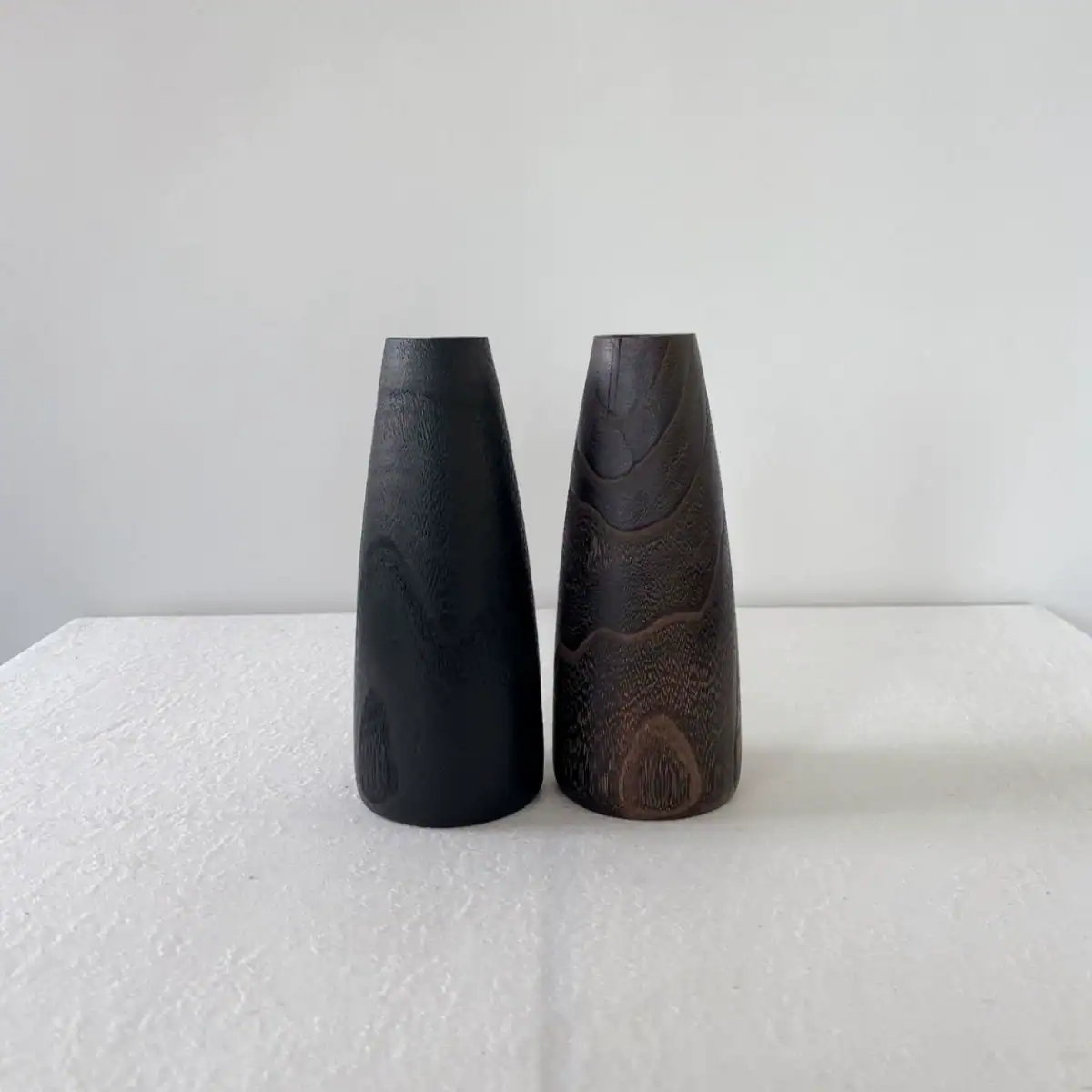 Minimalist Solid Wood Vase – Home Decor Flower Holder Craft for Desktop & Display