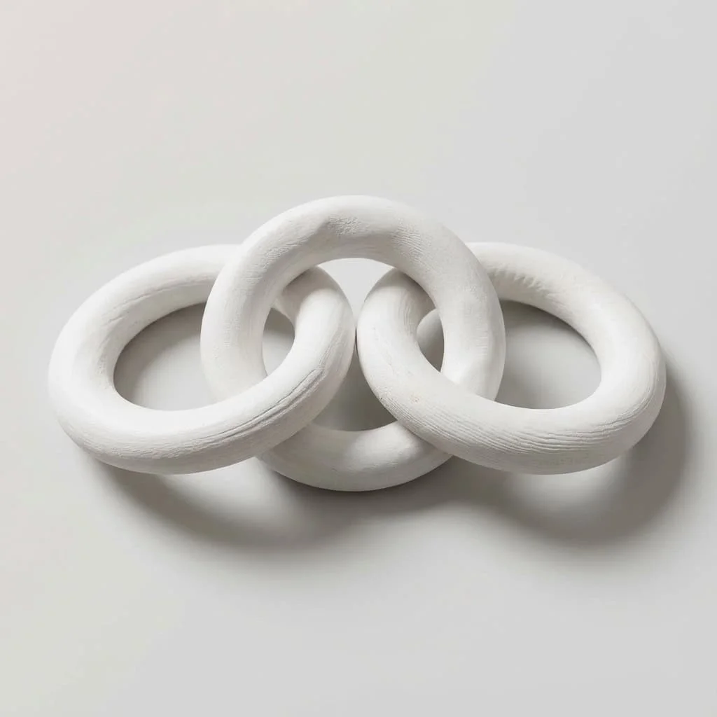 Wabi-Sabi Style Handcrafted Wooden Interlocking Chain Link Decor for Bulk Orders 3