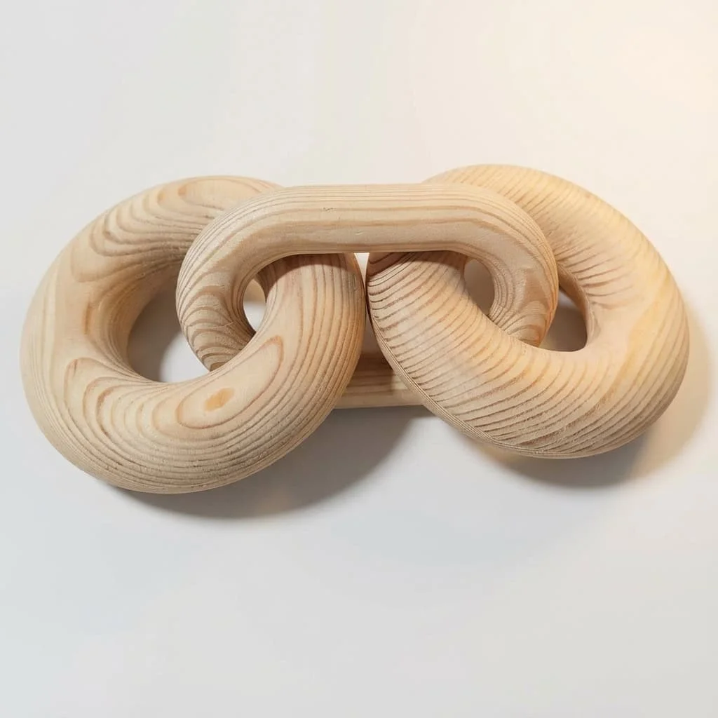 Wooden Decorative Chain Link