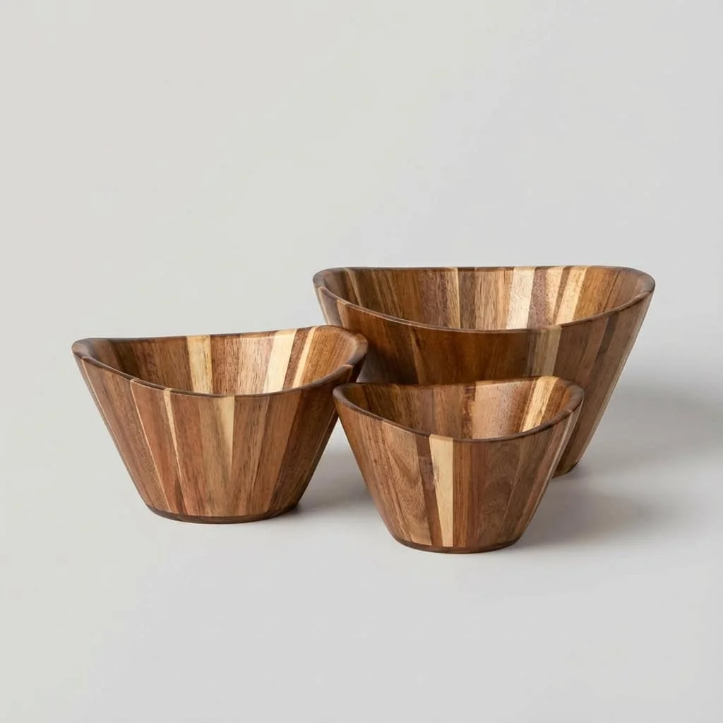 Acacia Wooden Bowls Wholesale, Custom Wooden Serving Bowl 2