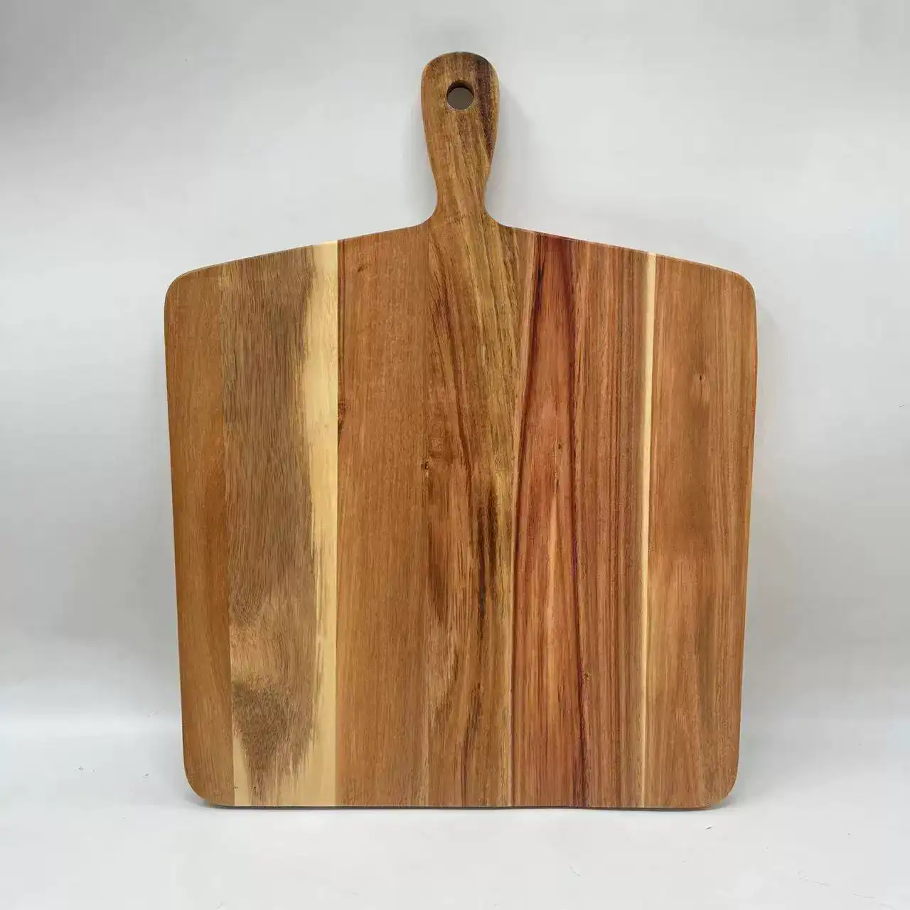 Acacia Wood Cutting Board with Handle for Kitchen and Restaurant Use
