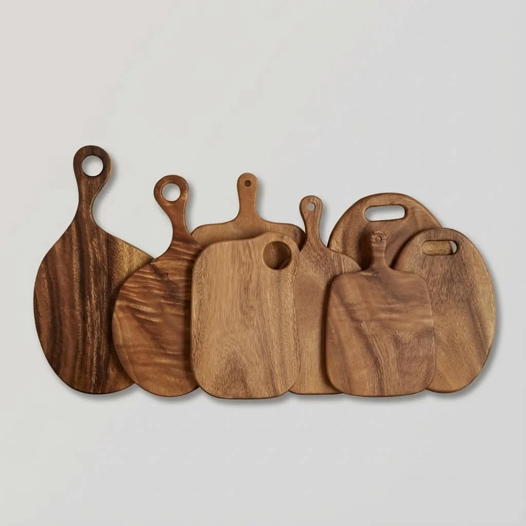 Solid Walnut Wood Serving Board for Kitchen & Outdoor Use