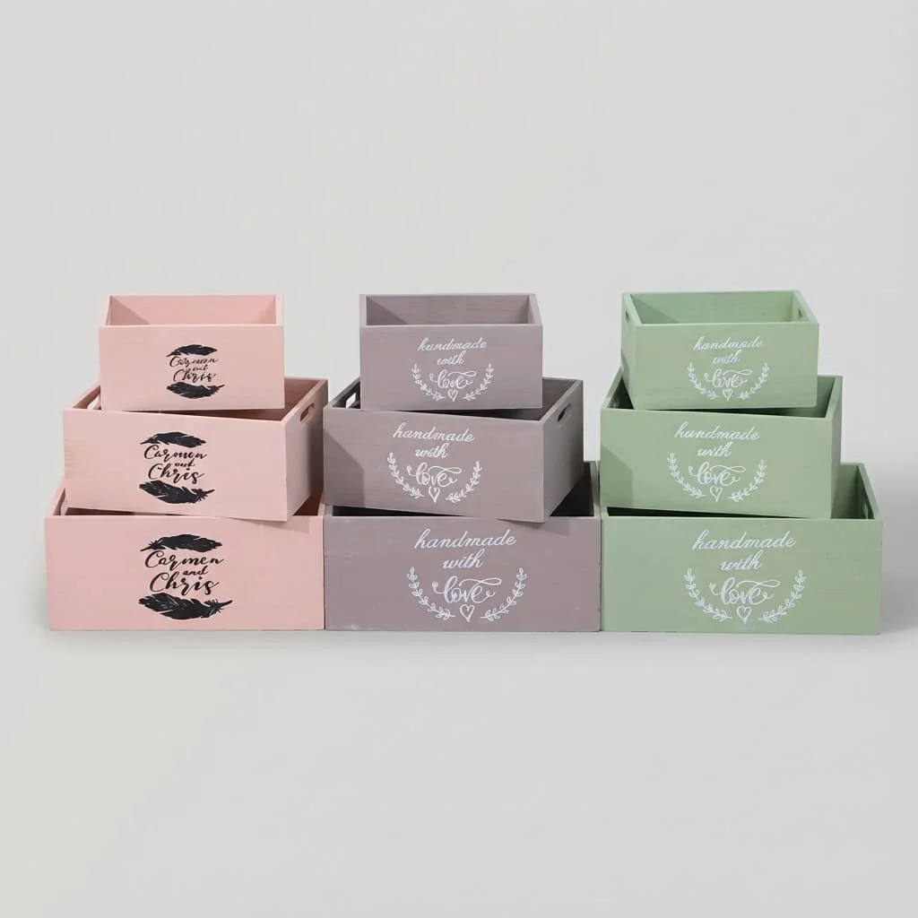Solid Paulownia Wooden Storage Bins for Retail Display and Organization