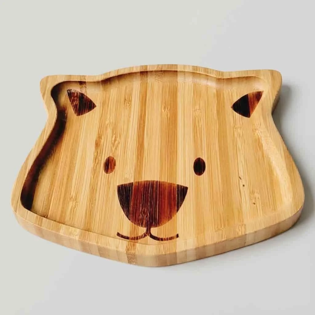 Bamboo Kids Dinner Plates – Custom Animal Shape Bamboo Baby Feeding Trays 2