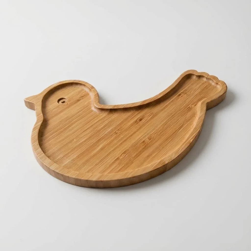 Bamboo Kids Dinner Plates – Custom Animal Shape Bamboo Baby Feeding Trays 6