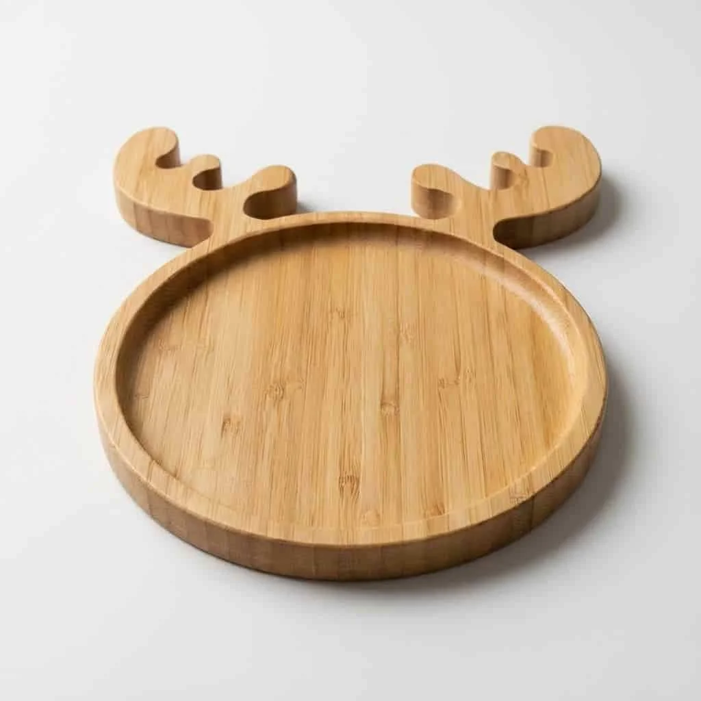 Bamboo Kids Dinner Plates – Custom Animal Shape Bamboo Baby Feeding Trays 5