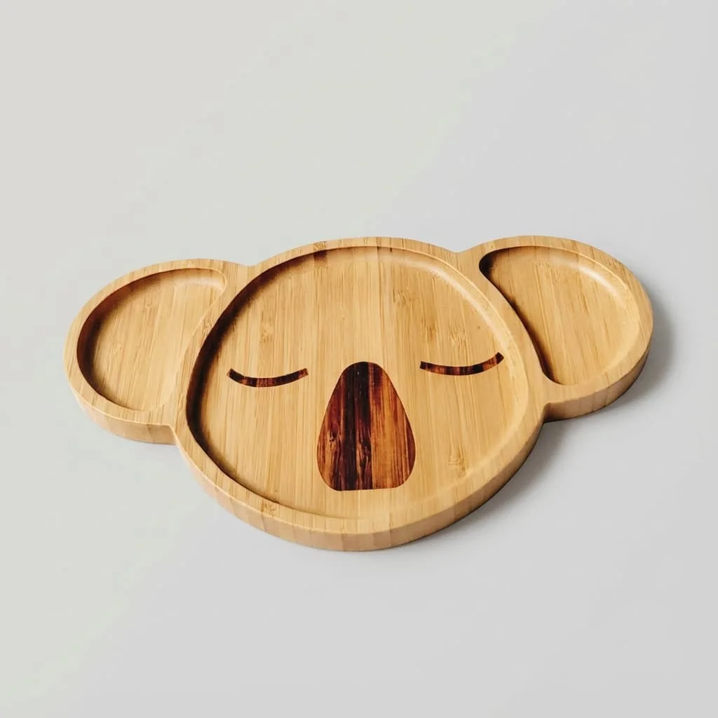 Bamboo Kids Dinner Plates – Custom Animal Shape Bamboo Baby Feeding Trays 3