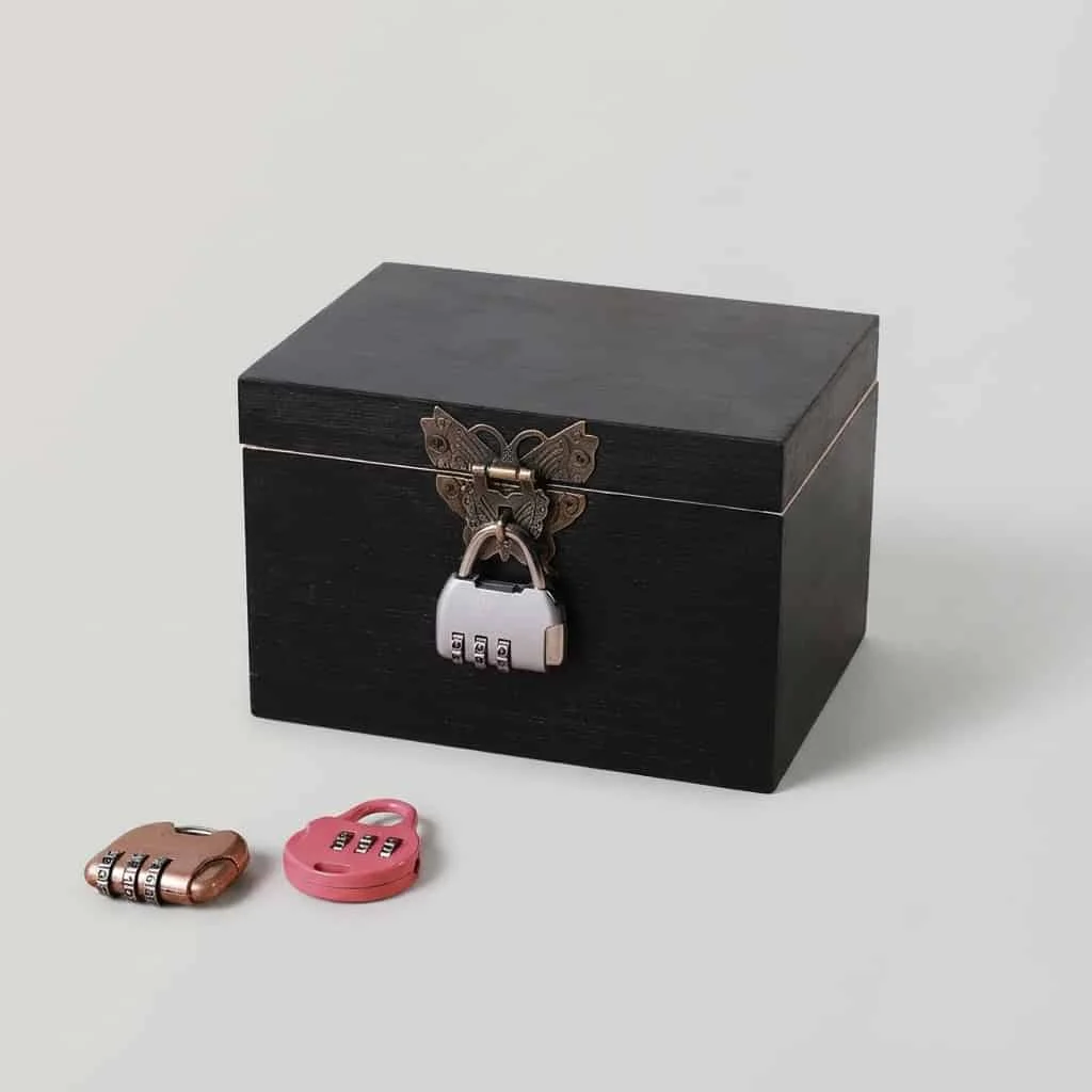 Wooden Blind Box with Combination Lock for Secure Storage 13