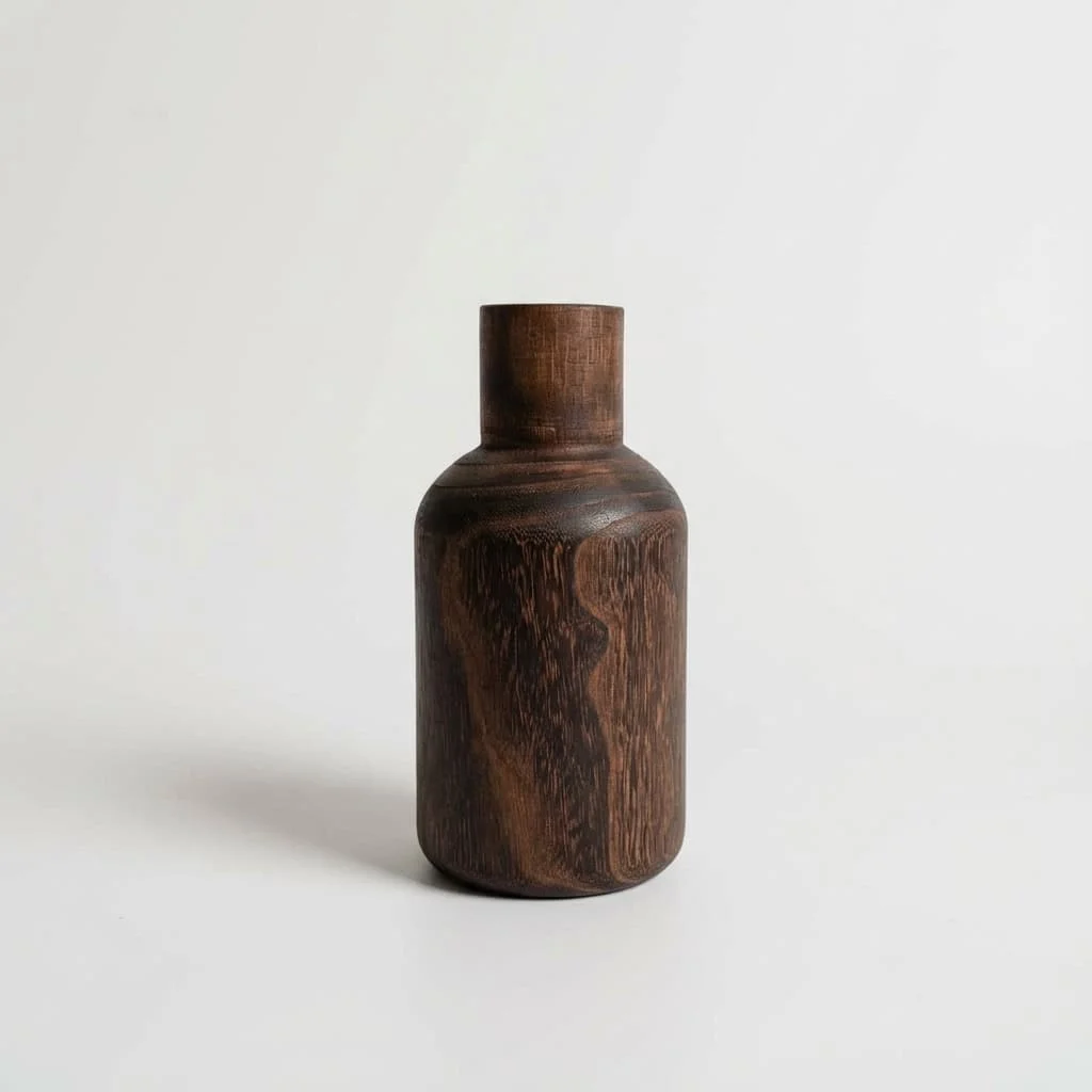 Nordic Retro Solid Wood Dry Flower Vase | Tea Room & Dining Table Decor