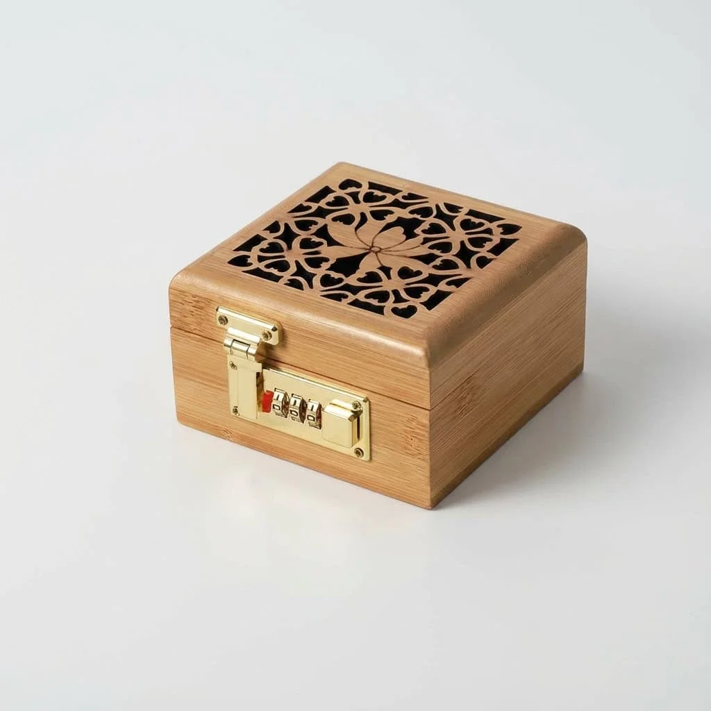 Wooden Blind Box with Combination Lock for Secure Storage 11
