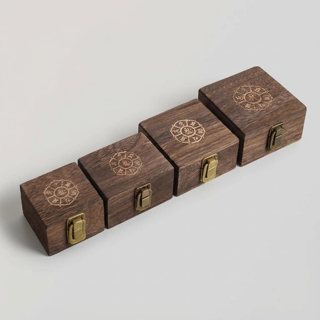 Wholesale Charred Paulownia Hinged Lid Box for Jewelry & Storage Packaging