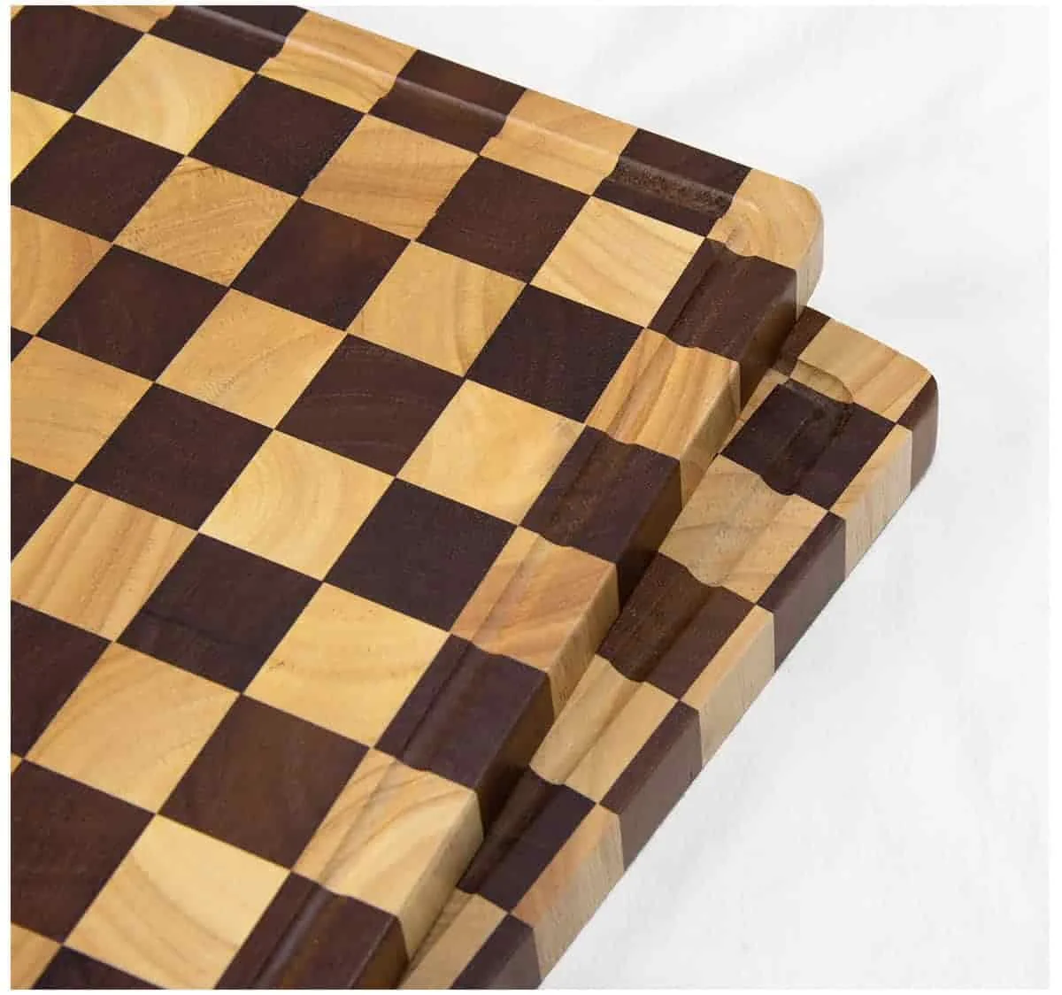 Custom Checkered Rubber Wood Cutting Board for Kitchenware 3