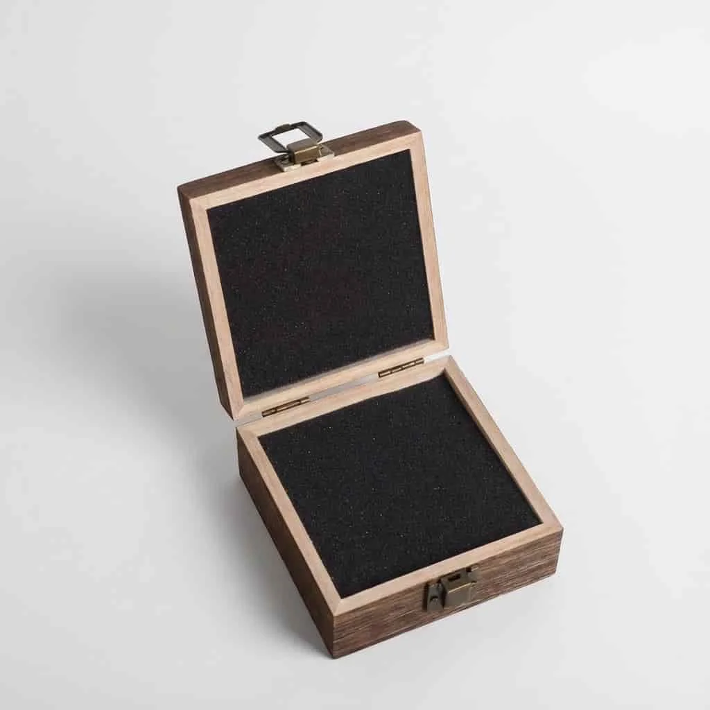 Charred Paulownia Hinged Lid Box for Jewelry & Storage Packaging 3