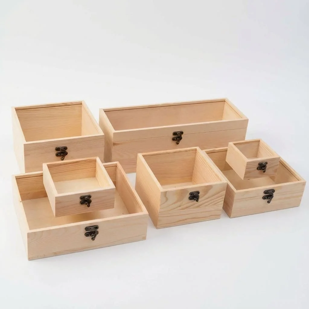 Wooden Gift Boxes with Perspex Lid for Wedding Favors and Gifts 2