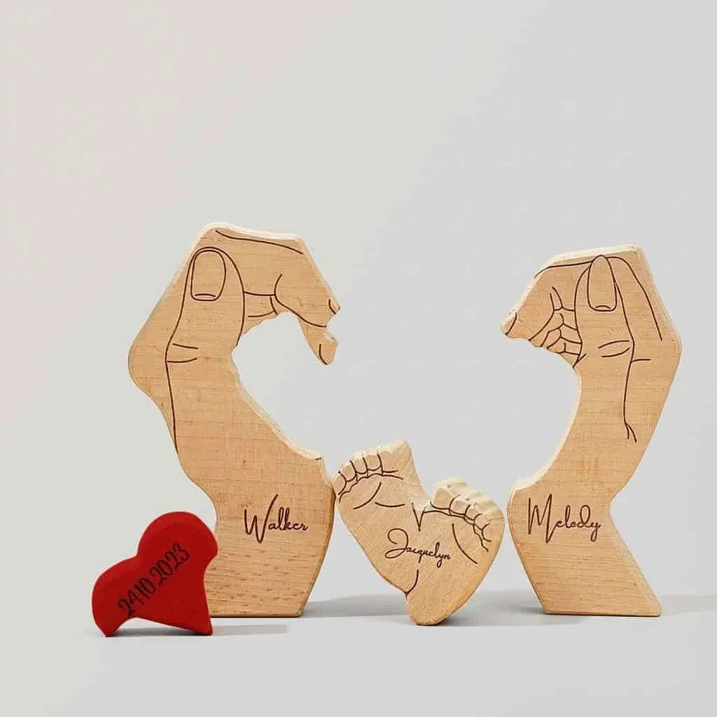 Wooden Baby Foot Puzzle Craft 2
