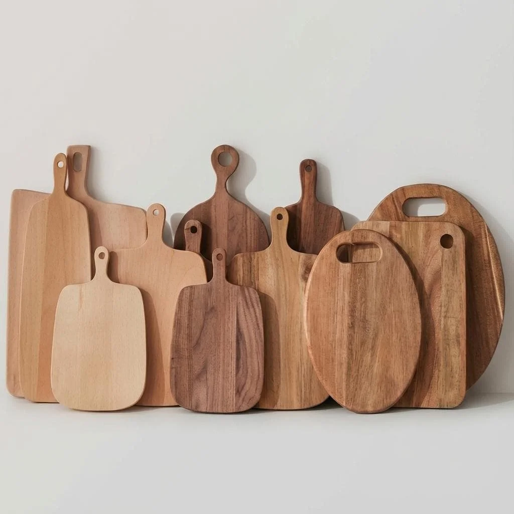Acacia Wood Cutting Board | Walnut & Beech Serving Boards for Cheese & Steak