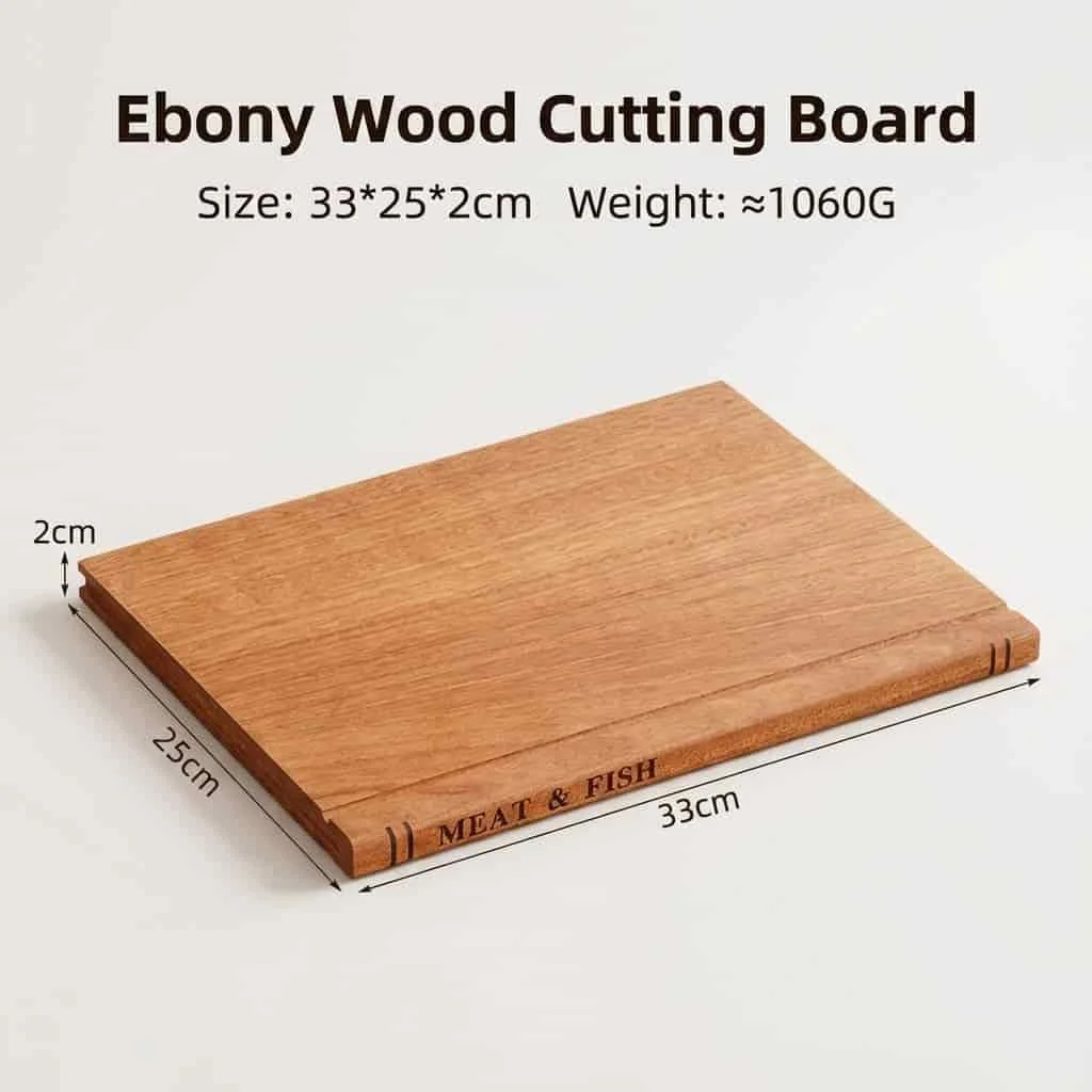 Book Shaped Cutting Board Set with Stand – Acacia, Ebony, Rubber Wood Kitchenware 3