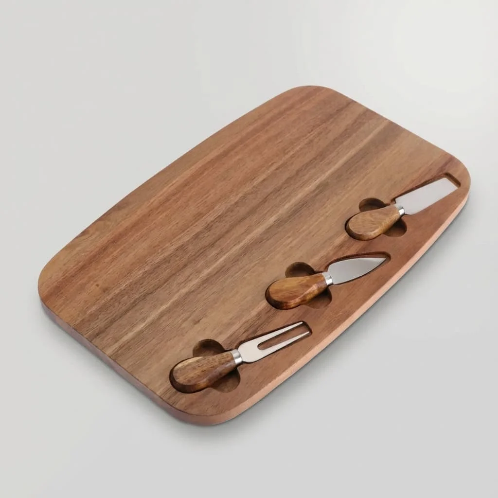 Wooden Cheese Board Set