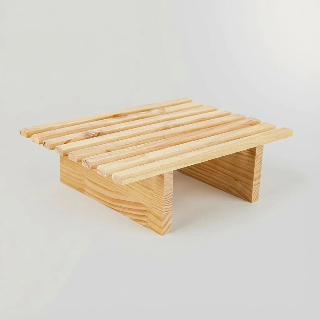 Pine Wood Bread Display Rack Tray for Bakery Pastry Cake Dessert Storage 3