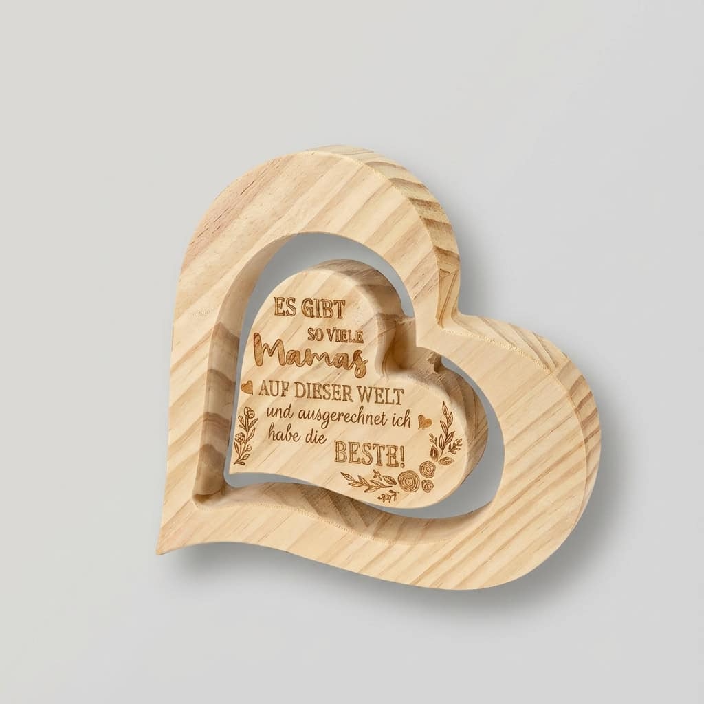 Wholesale Wooden Heart Sculpture for Custom Engraving and Display