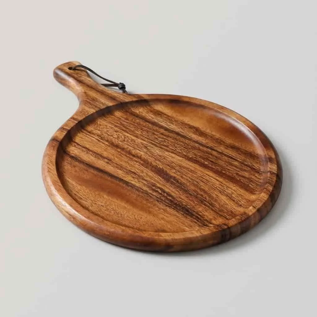 Acacia Wood Serving Board for Steak & Pizza – Custom Wooden Plates & Platters 5
