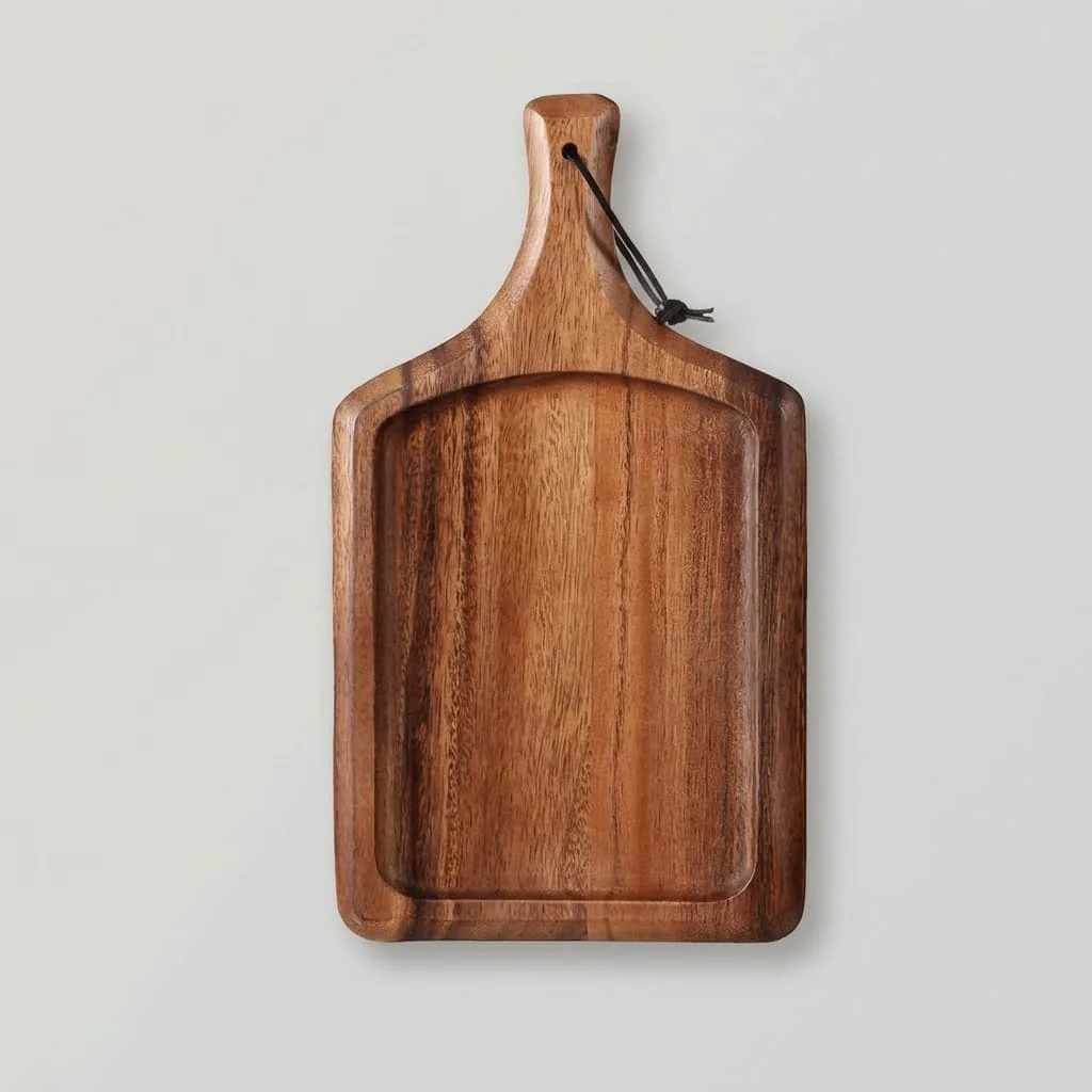 Acacia Wood Serving Board for Steak & Pizza – Custom Wooden Plates & Platters 4
