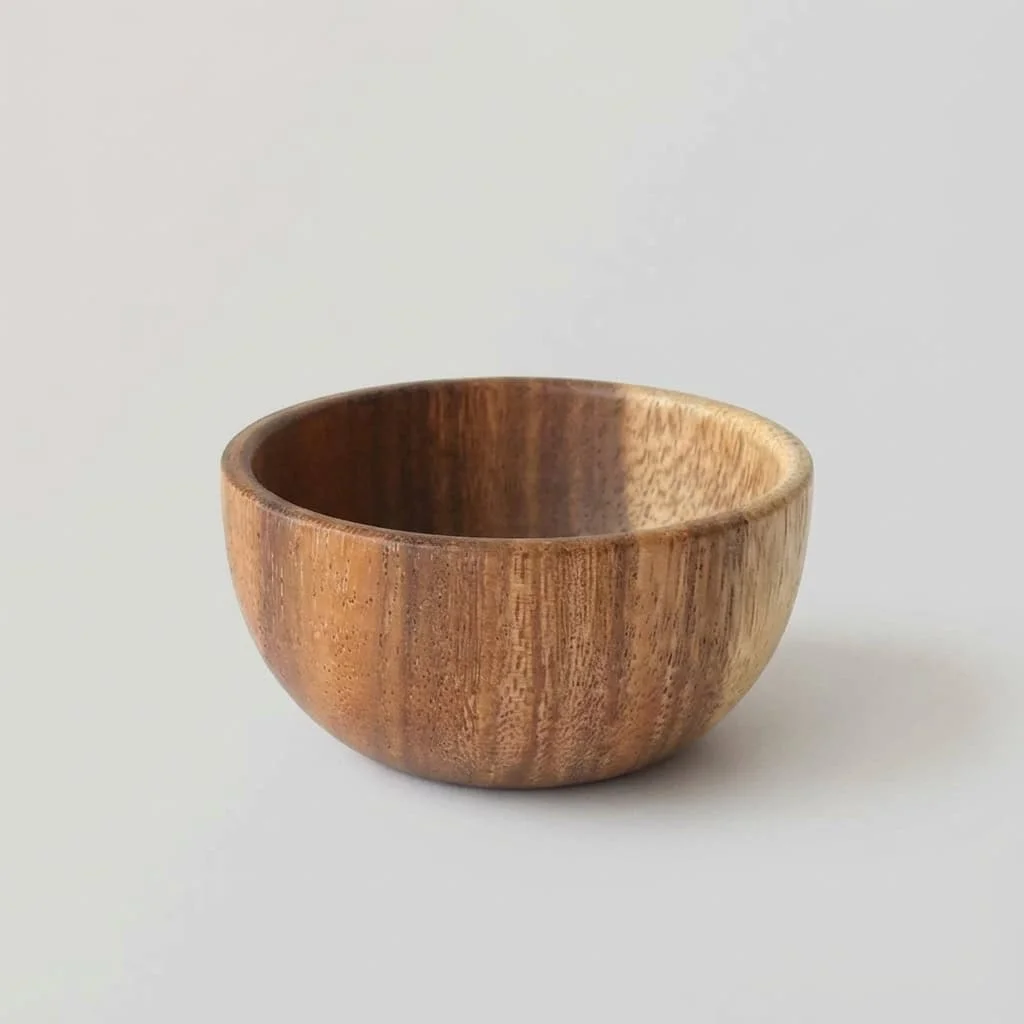 Natural Acacia Wood Bowl – Unfinished & Wax-Free Wooden Kitchenware 7