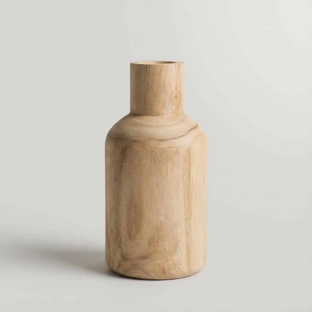 Nordic Retro Solid Wood Dry Flower Vase | Tea Room & Dining Table Decor 2