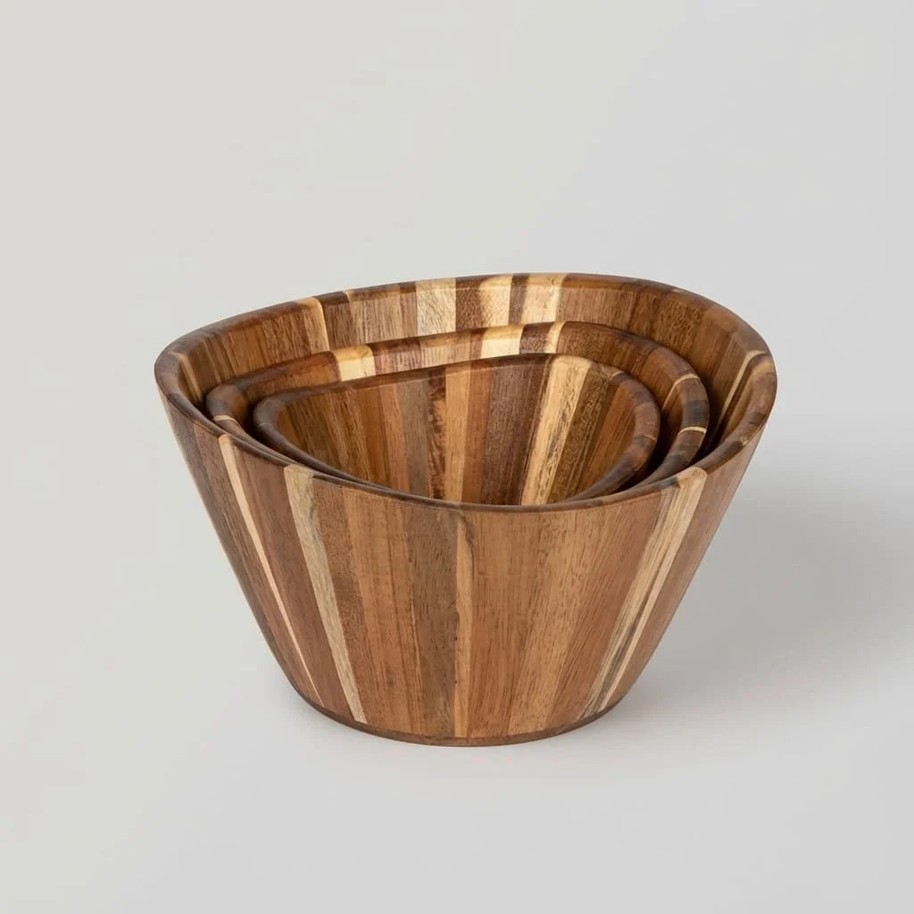 Acacia Wooden Bowls Wholesale, Custom Wooden Serving Bowl