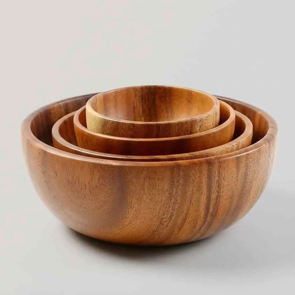Black Walnut Wood Salad Bowl for Home and Restaurant Use 4
