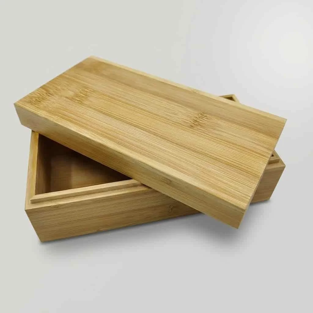Custom Bamboo Lift-Off Lid Box for Tea & Trinket Storage 2