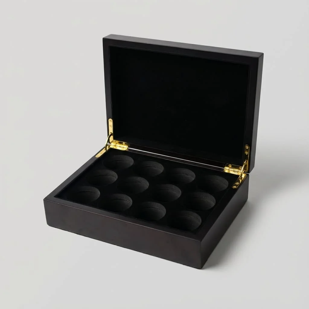 Custom Wooden Golf Ball Box for Collector Gifts