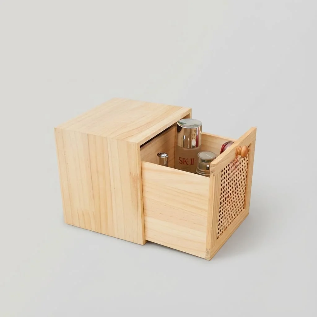 Solid Pine Wood Drawer Organizer