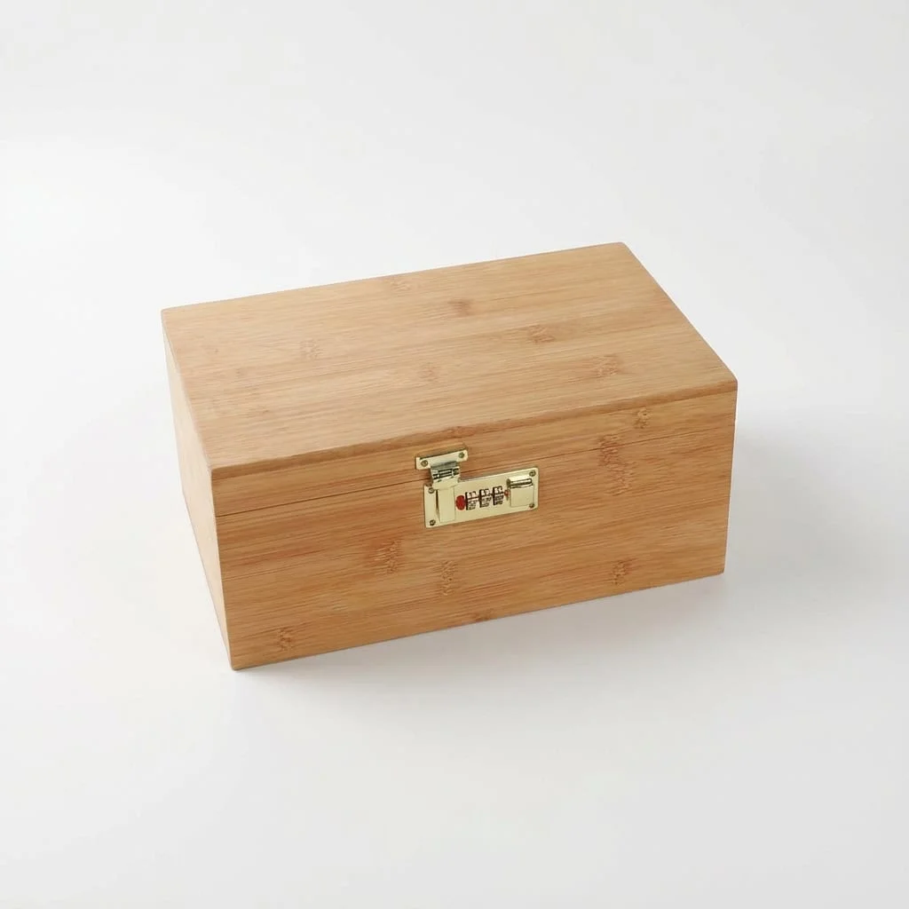 Wooden Blind Box with Combination Lock for Secure Storage 10