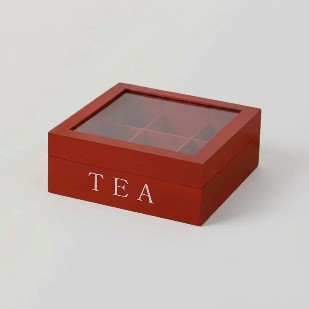 Wooden Compartment Box with Clear Acrylic Lid for Gift Packaging 4