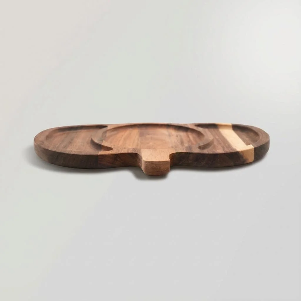 Wooden Pumpkin Serving Board with Handle – Acacia Wood Cutting Board and Decorative Tray 4