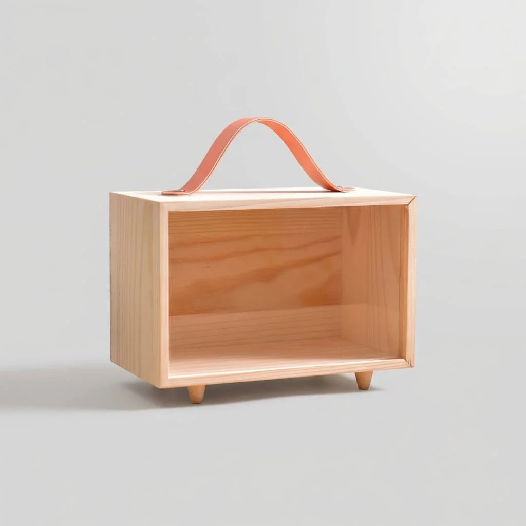 Modern Custom Wooden Boxes with Acrylic Lid and Handle for Packaging 3