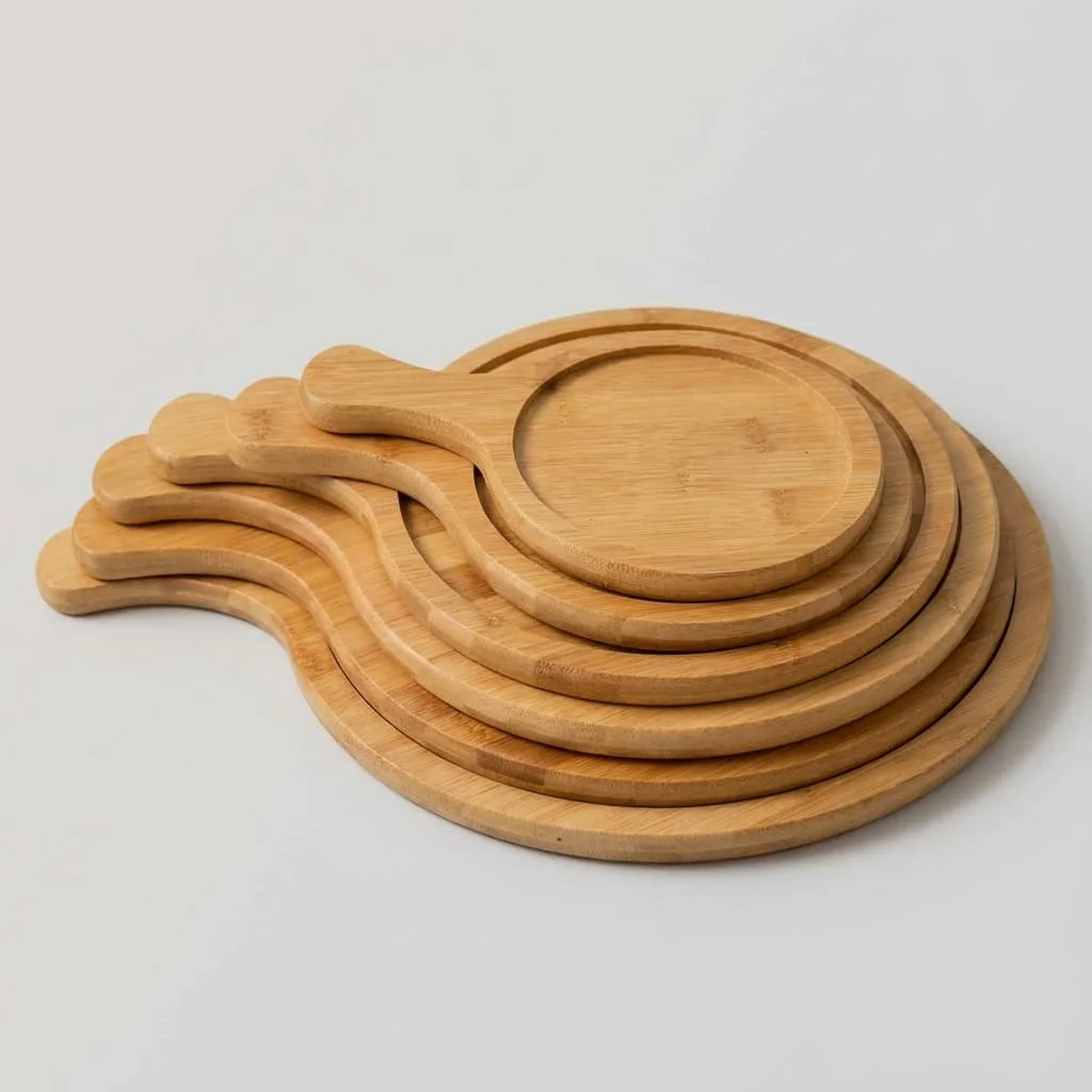 Wooden Pizza Serving Board & Steak Plate Tray for Restaurant & Home Use 2