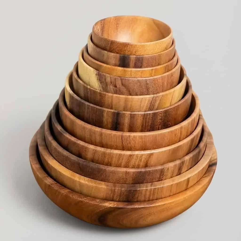 Black Walnut Wood Salad Bowl for Home and Restaurant Use