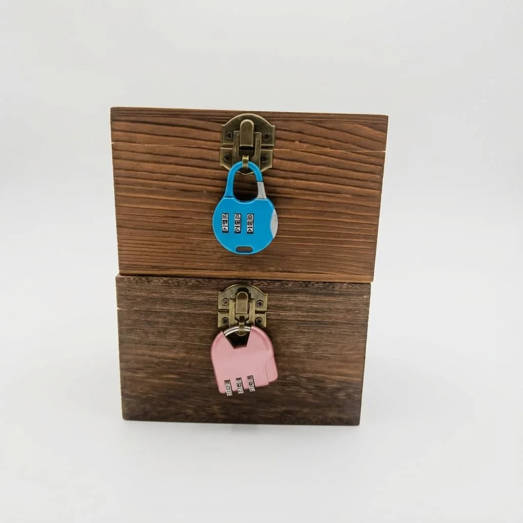 Wooden Combination Lock Box for Blind Box Packaging & Secure Storage 3