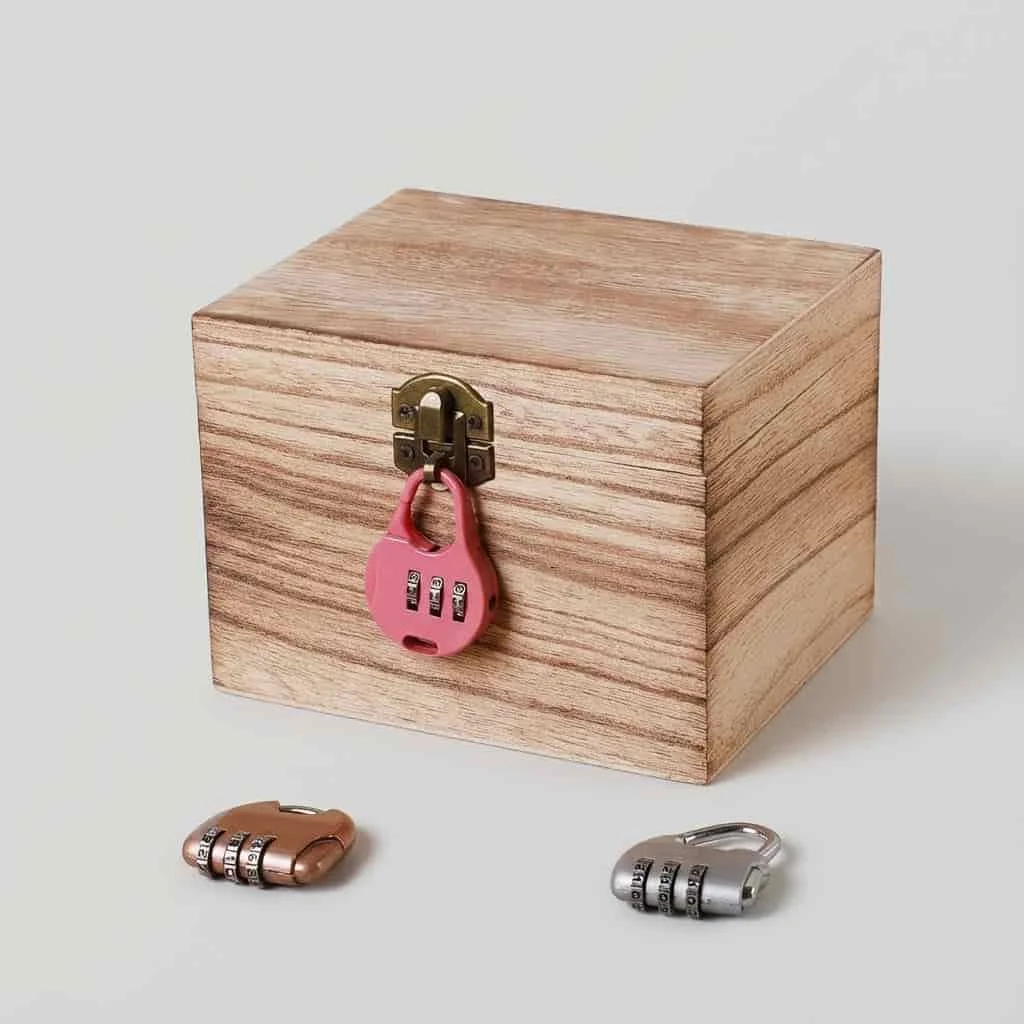Wooden Blind Box with Combination Lock for Secure Storage 14
