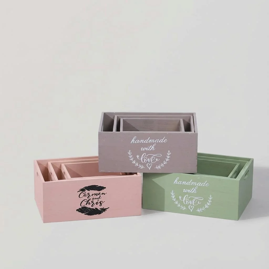 Solid Paulownia Wooden Storage Bins for Retail Display and Organization 2
