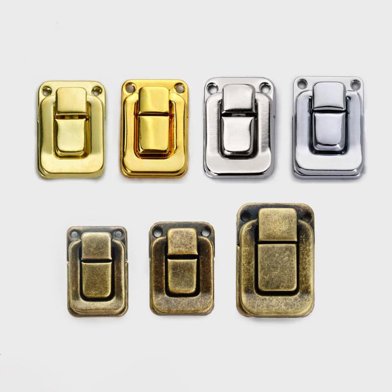 Wooden box latch and clasp hardware