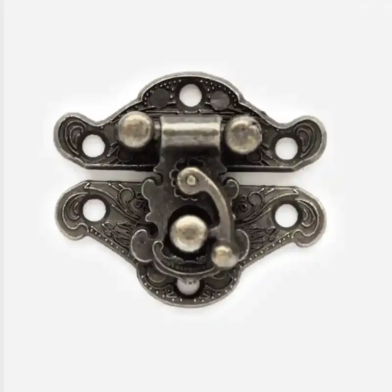 Wooden box latch and clasp hardware