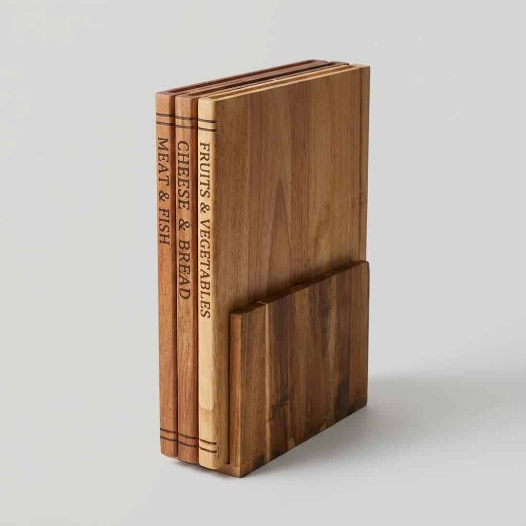 Custom wooden cutting boards for food preparation and kitchen use