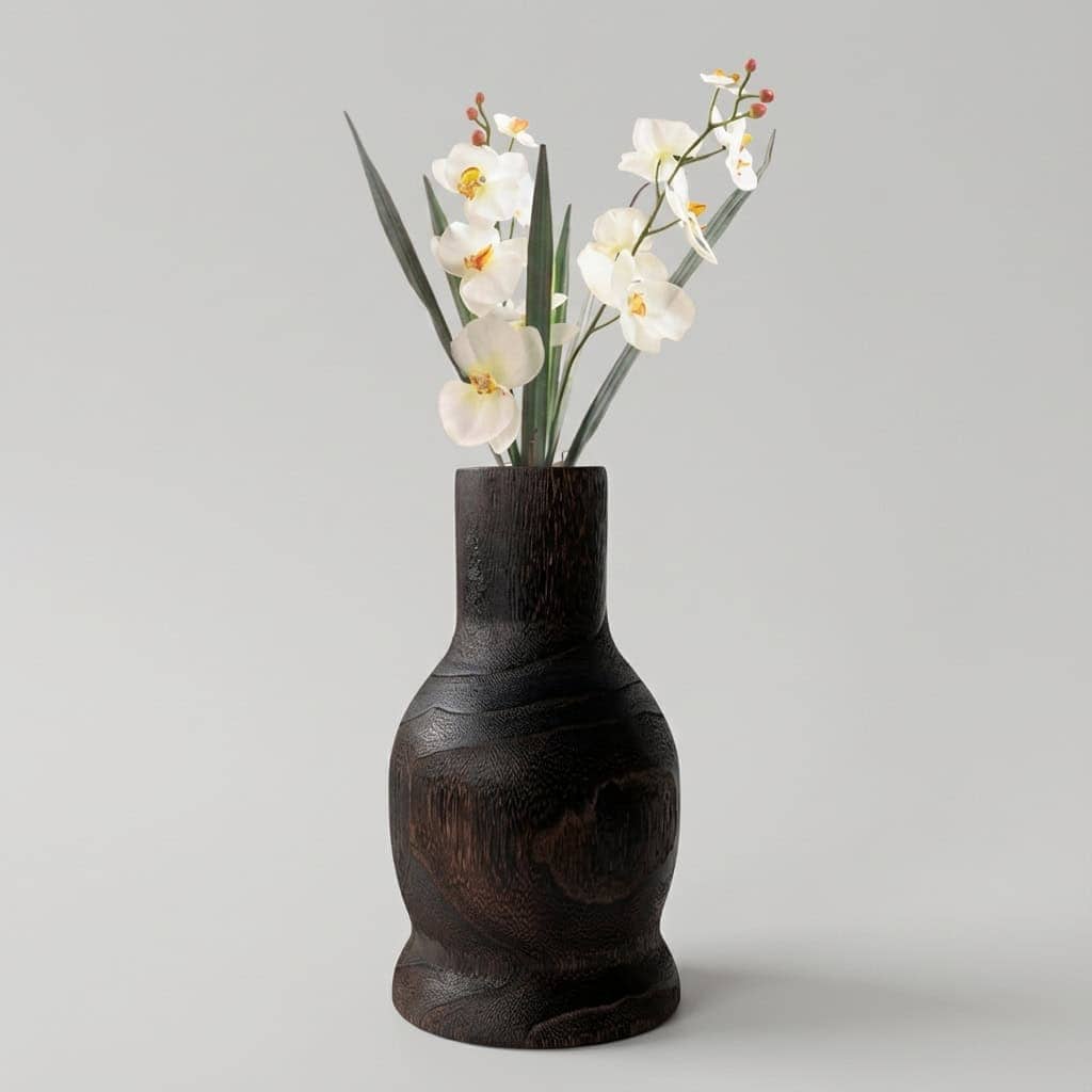 Custom wooden vases for dried flowers and modern wooden home decor display