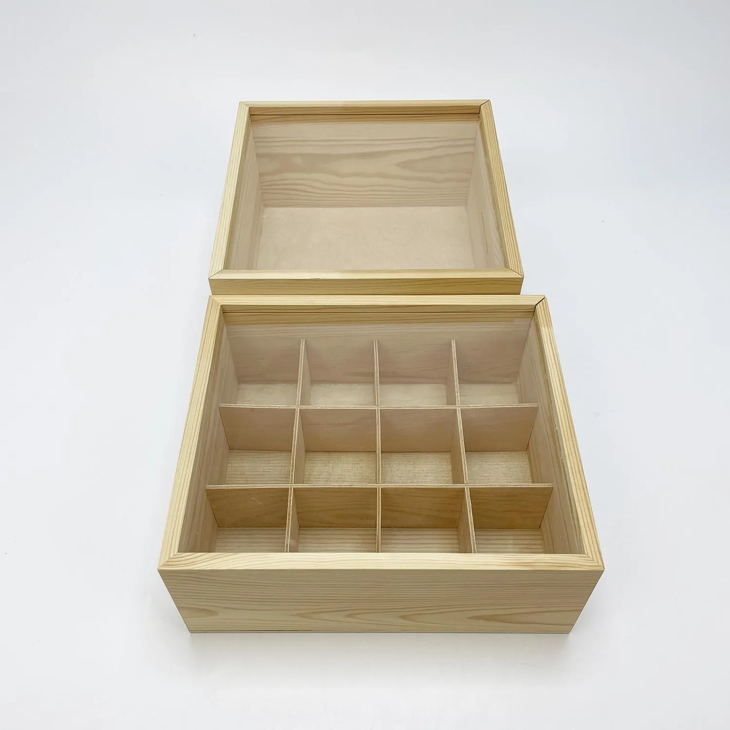 Wooden Storage Boxes with Clear Lids for Custom Organization 2