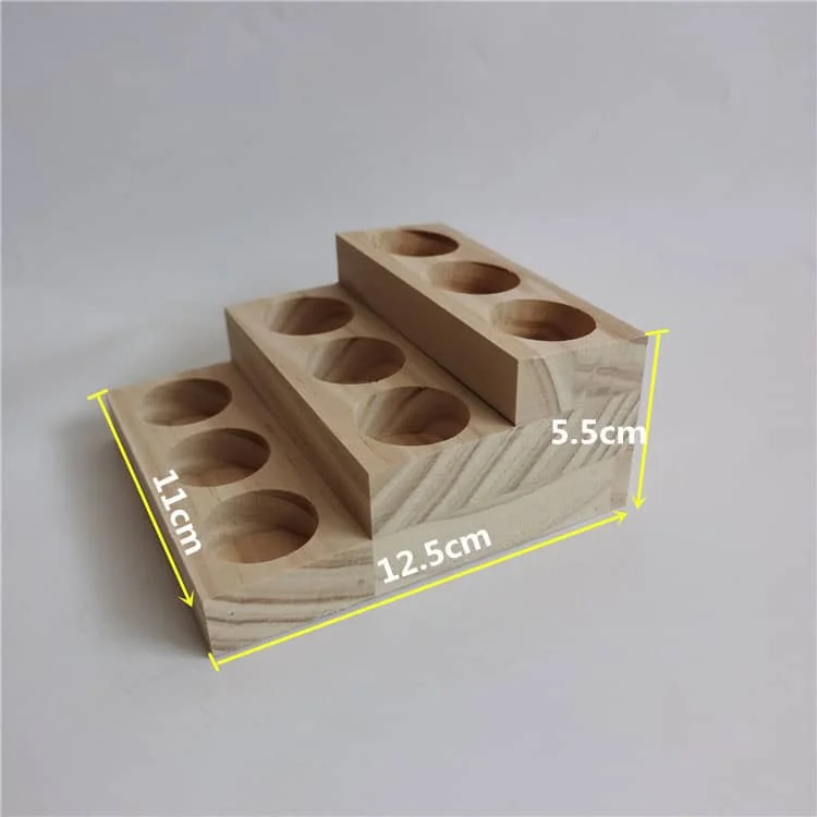 8-Slot Custom Wooden Essential Oil Tiered Display 2